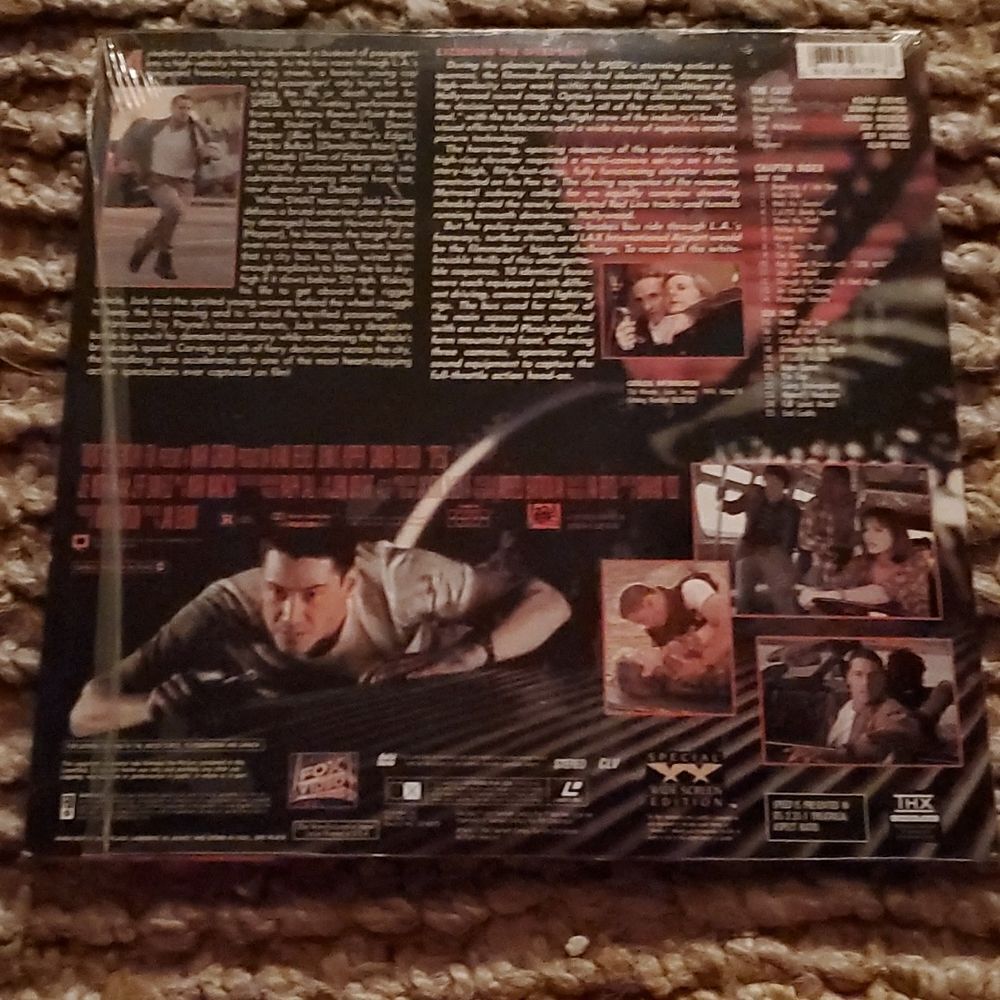 Speed 1994 Laser Disc Movie Reeves Bullock Hopper - Picture 2 of 4